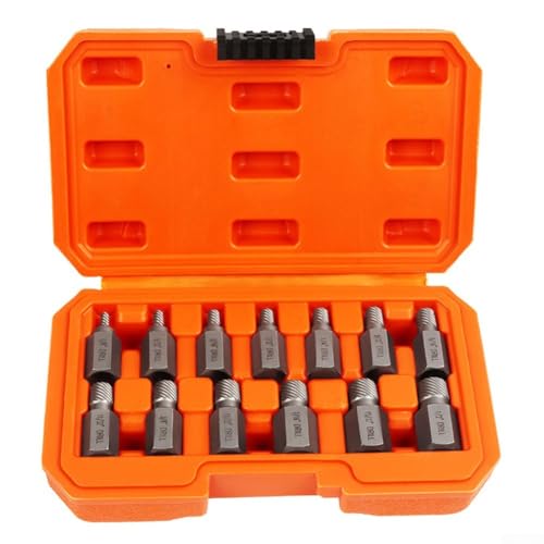 Schraubenausdreher-Set, 13-teilig, Multi-Spline-Innensechskant, Bolzenentferner, Werkzeug-Set für beschädigte, abisolierte Schrauben, Autoreparatur, Garage, Bau, Werkstatt, Handwerkzeuge (SKU) von Bulevisiter
