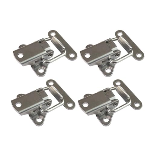Set mit 4 Edelstahl-Verschlüssen für Koffer, Box, Kofferraum und Gitarren-Verriegelung, mit 304 Edelstahl für lange Lebensdauer und zuverlässige Nutzung Set mit 4 Edelstahl-Verschlüssen für Koffer, Box, Kofferraum und Gitarren-Verriegelung, mit 304 Edelstahl für lange Lebensdauer und zuverlässige Nutzung von Bulevisiter