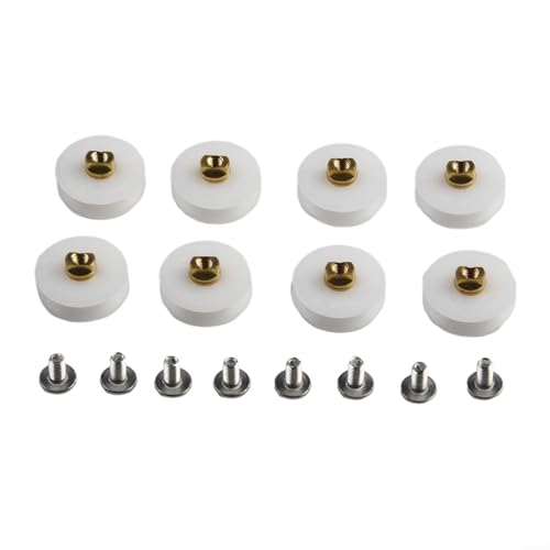Set mit 8 Rollen für Duschtüren aus Nylon und Messing, für 3 6 mm Glas mit starker Tragfähigkeit von Bulevisiter
