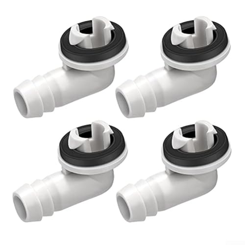 Stabile Klimaanlagen-Abflussrohrverbinder, 4 Stück, Hochleistungs-PVC-Adapter für Zuverlässigkeit von Bulevisiter