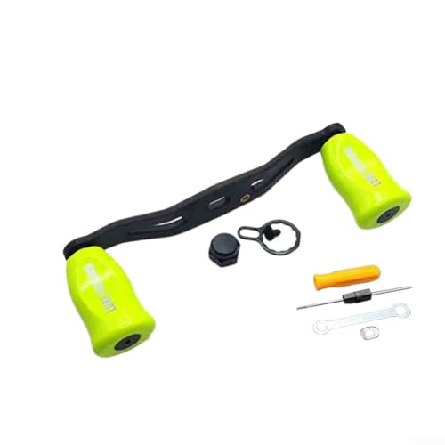 Starker Carbon-Wippgriff für DAIWA für TATULA 80 für ALPHAS Für ABU Angelrolle, 105 mm Länge, 4 Kugellager System zur Verwendung (linke Hand grün) von Bulevisiter