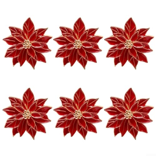 Tisch-Serviettenringe mit Schleife aus Legierung und Strass-Details für Feiertage und besondere Anlässe, 6 Stück Tisch-Serviettenringe mit Schleife aus Legierung und Strass-Details für Feiertage und besondere Anlässe, 6 Stück von Bulevisiter