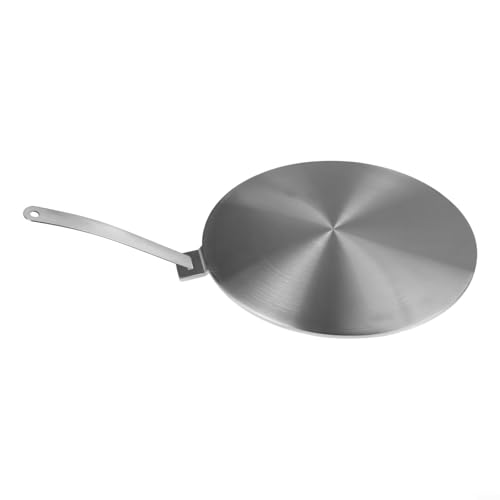 Wärmeverteilerplatte für Induktionskochfelder, aus Edelstahl, um die Wärme gleichmäßig zu verteilen und das Kochen zu verbessern (28cm) von Bulevisiter