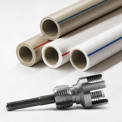 Wasserrohr-Einfädelwerkzeug, 20 mm/25 mm, Innen-Außengewindeschneider für PPR-PVC-Rohre, integriertes Schneidwerkzeug, Sanitärbohrer, Metallgrau (20 mm) von Bulevisiter