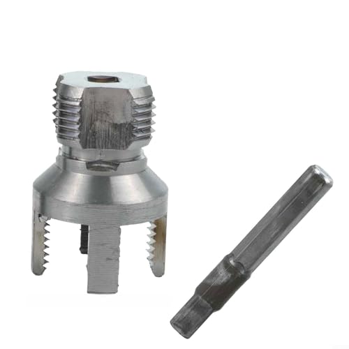 Wasserrohr-Einfädelwerkzeug, 20 mm/25 mm, Innen-Außengewindeschneider für PPR-PVC-Rohre, integriertes Schneidwerkzeug, Sanitärbohrer, Metallgrau (25 mm) von Bulevisiter