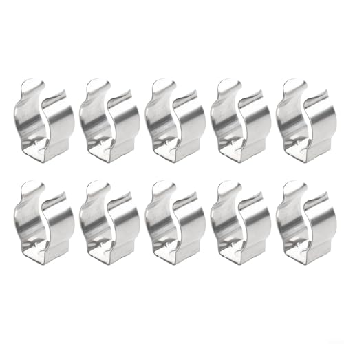 Werkzeugaufbewahrungslösung mit 10 schmalen Feder-Frottee-Clips, robuste Manganstahl-Kleiderbügel, für Werkzeuge, Besen, Bürsten und Rohrklemmen in Garagen und Schuppen (16 mm) von Bulevisiter