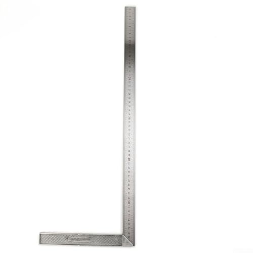 Winkelmesswerkzeug, L-Form, quadratisches Lineal aus Aluminium, quadratisches Lineal für Bau und Tischler, bietet lang anhaltende Rostbeständigkeit (600 mm) von Bulevisiter