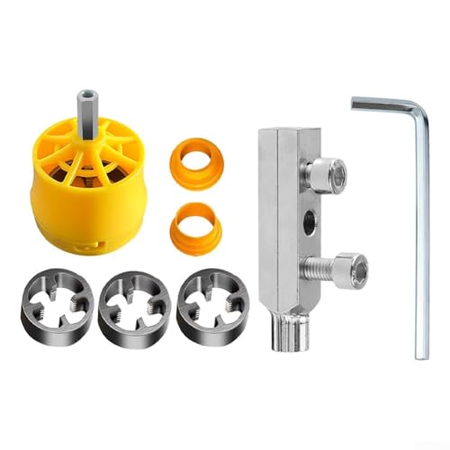 Winkelventil-Draht-Extraktor und PVC-Rohreinfädler-Set für 20 mm, 25 mm, 32 mm gebrochene Rohre, Metall-Schraubenausdreher für Sanitär-Reparatur, Graugelb von Bulevisiter