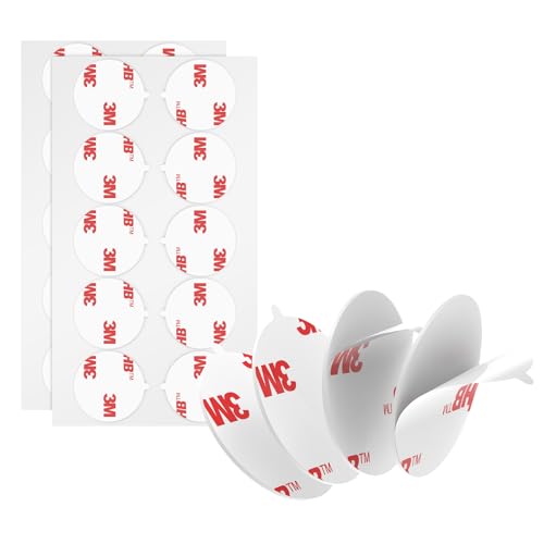 3M Doppelseitige Klebepads Heavy Duty VHB 25MM Durchmesser 20 PCS Weiß 0.6MM Dick 4930 Rund klebrige Montage Schaumstoffband stark klebend für Auto Dekoration Haus Büro Logos von Bulina