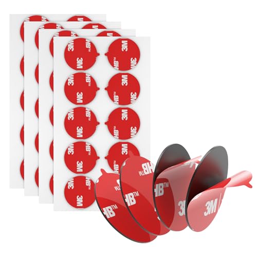 3M Doppelseitige Klebepads Heavy Duty VHB 25MM Durchmesser 40 PCS Schwarz 0.6MM Dick 5925 Rund klebrige Montage Schaumstoffband stark klebend für Auto Dekoration Haus Büro Logos von Bulina
