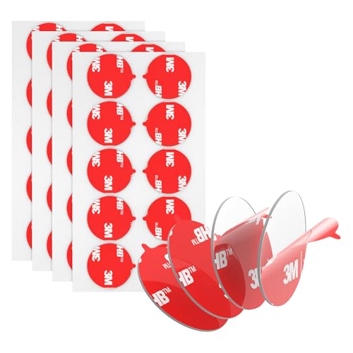 3M Doppelseitige Klebepads Heavy Duty VHB 25MM Durchmesser 40 PCS Transparent 0.5MM Dick 4905 Rund klebrige Montage Schaumstoffband stark klebend für Auto Dekoration Haus Büro Logos von Bulina