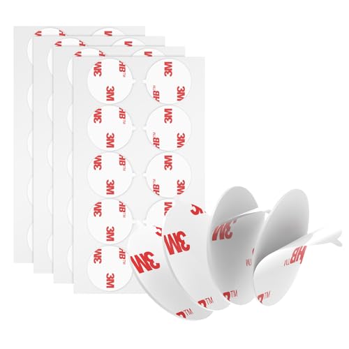 3M Doppelseitige Klebepads Heavy Duty VHB 25MM Durchmesser 40 PCS Weiß 0.6MM Dick 4930 Rund klebrige Montage Schaumstoffband stark klebend für Auto Dekoration Haus Büro Logos von Bulina