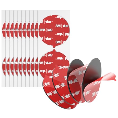 3M Doppelseitige Klebepads Heavy Duty VHB 50MM Durchmesser 20 PCS Schwarz 0.6MM Dick 5925 Rund klebrige Montage Schaumstoffband stark klebend für Auto Dekoration Haus Büro Logos von Bulina