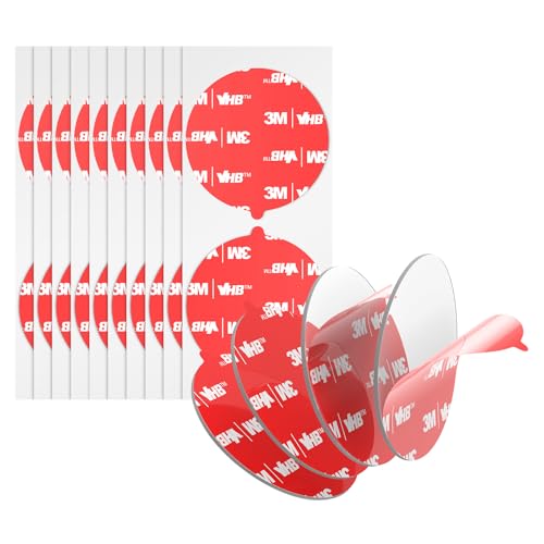3M Doppelseitige Klebepads Heavy Duty VHB 50MM Durchmesser 20 PCS Transparent 0.5MM Dick 4905 Rund klebrige Montage Schaumstoffband stark klebend für Auto Dekoration Haus Büro Logos von Bulina