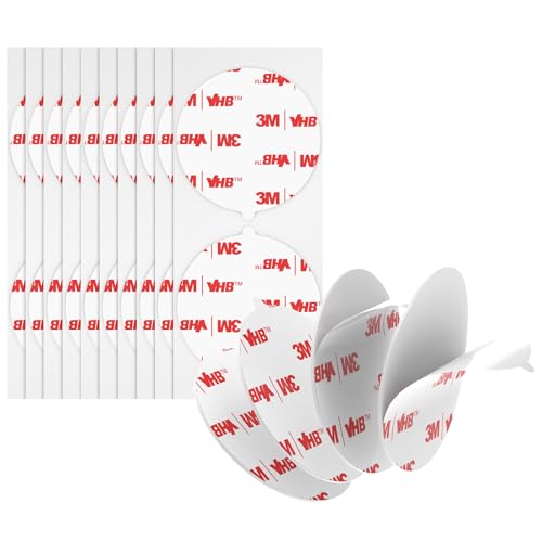 3M Doppelseitige Klebepads Heavy Duty VHB 50MM Durchmesser 20 PCS Weiß 0.6MM Dick 4930 Rund klebrige Montage Schaumstoffband stark klebend für Auto Dekoration Haus Büro Logos von Bulina