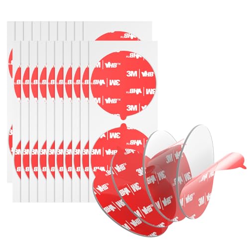 3M Doppelseitige Klebepads Heavy Duty VHB 50MM Durchmesser 40 PCS Transparent 0.5MM Dick 4905 Rund klebrige Montage Schaumstoffband stark klebend für Auto Dekoration Haus Büro Logos von Bulina