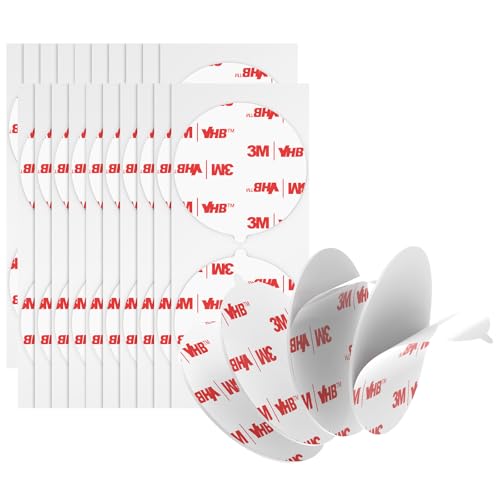 3M Doppelseitige Klebepads Heavy Duty VHB 50MM Durchmesser 40 PCS Weiß 0.6MM Dick 4930 Rund klebrige Montage Schaumstoffband stark klebend für Auto Dekoration Haus Büro Logos von Bulina
