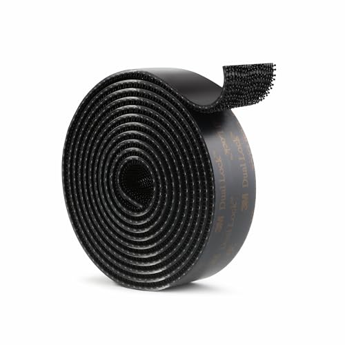 3M Dual Lock SJ3550 25 mm x 1.9 m Schwarz 1 Rollen Wiederverschließbares Befestigungsband Ineinandergreifendes Pilzförmiges Stark Hakenverschluss Klebeband für Den Innen und Außenbereich von Bulina
