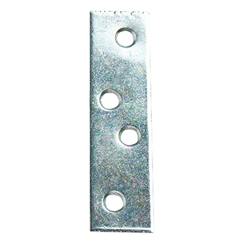 Merriway BH01141 100 mm Verzinkt Gerade Reparaturbleche, Weiß, 10 Stück von Merriway