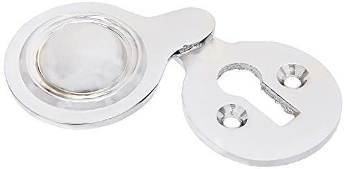 Merriway BH01810 Viktorianische abgedeckte Schlüssellochabdeckung, Chrom / Weiß von Merriway