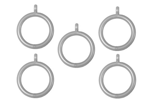 Merriway BH03232 Verchromter Plastik-Gardinenring, Weiß, 8 Stück von Merriway