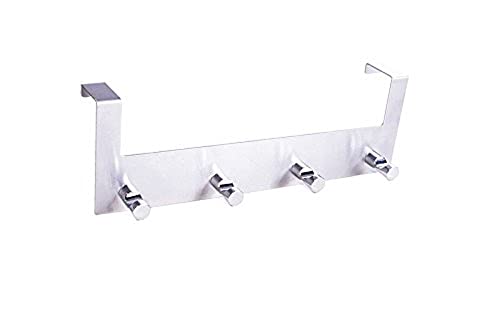 Merriway Türhänger mit vier Haken aus gebürstetem Chrom, BH03346 Merriway Türhänger mit vier Haken aus gebürstetem Chrom, BH03346 von Merriway