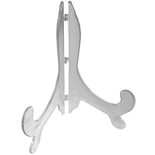 Bulk Hardware Präsentationsständer für Teller, ausgewählte Größen und Farben, plastik, Clear Plastic - 1 Stands, To Fit Plates 75mm-150mm (3-6 Inch) von Bulk Hardware