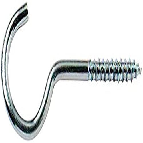 Merriway BH04778 80mm (3.1/2 inch) Steel Screw In Ceiling Hook-Pack of 6 Schraubhaken BZP Stahl 80 mm (6 Stück), Hell verzinkt von Merriway