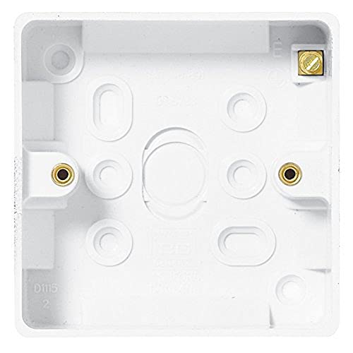 Bulk Hardware bh04935 geformte Lichtschalter Oberfläche Aufputzdosen 1 Gang 20 Mm Tief, Set 5 Stück von Merriway