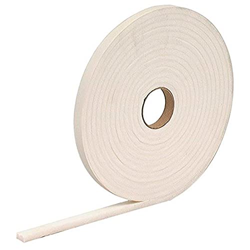 Bulk Hardware bh04940 Hohe Dichte PVC-Schaum Zugluftstopper, 5 m, selbstklebend, weiß, 2 Stück von Merriway