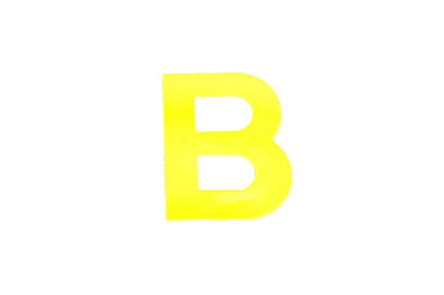 Merriway BH04958 High Visibility Plastic Reflective Mailbox, House Self Adhesive Letter B, 75mm (3 inch) -Yellow Reflektierende, selbstklebend, gelb, 75 mm – Buchstabe B von Merriway