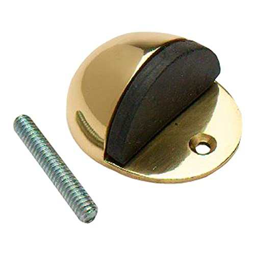 Bulk Hardware bh05701 50 mm (5,1 cm) Bodenmontage Türstopper Stopper – oval Messing poliert von Merriway