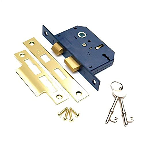 Bulk Hardware bh06054 Einsteckschloss 3 Sperrzuhaltungen EB Teller 63 mm (2.1/5,1 cm) von Merriway