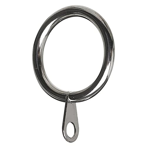 Merriway BH06183 Gardinenstangen-Ring, fixierte Öse, verchromtes, 8 Stück Vorhangstange mit Ösen, Chrom, Metall, Innenmaß 50 mm, Silber Merriway BH06183 Gardinenstangen-Ring, fixierte Öse, verchromtes, 8 Stück Vorhangstange mit Ösen, Chrom, Metall, Innenmaß 50 mm, Silber von Merriway