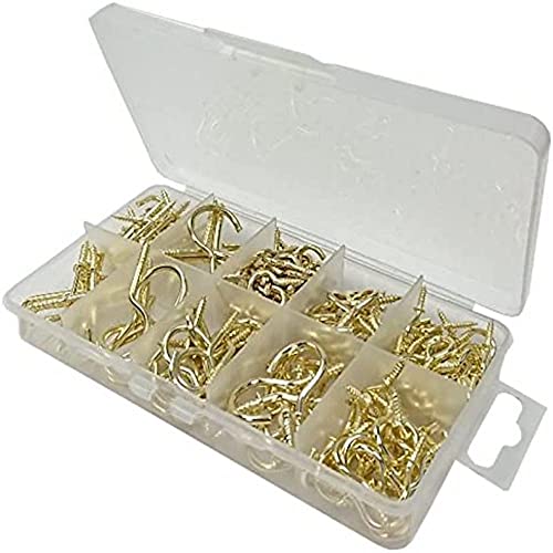 Bulk Hardware bh06592 Sortiment vermessingt Tasse Haken und Dresser Haken in eine 10 fach Tragetasche. von Merriway