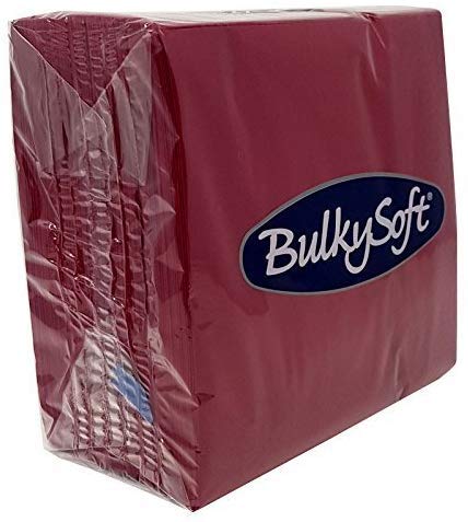 Bulky Soft 2-lagige, weiche Papierservietten 100 Dunkelrot von Bulky Soft