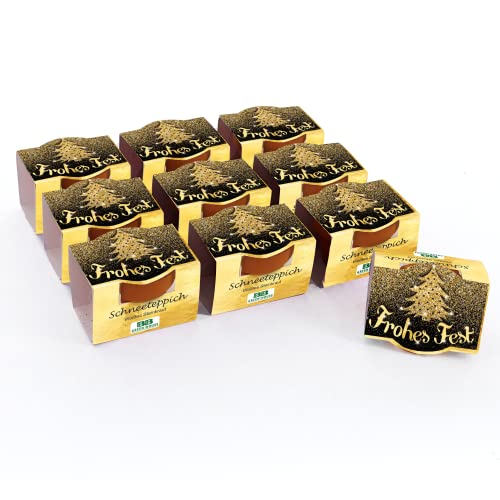 Bull & Bear 10er Set Mini Pflanzset 'Frohes Fest' mit Schneeteppich Samen im Topf 4,5cm, Steinkraut Anzuchtset mit Pflegeanleitung von Bull & Bear