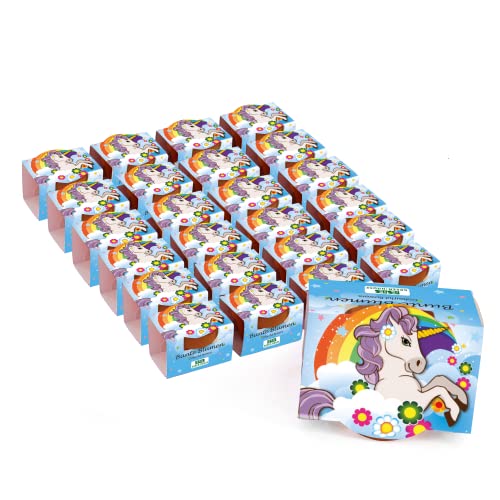 Bull & Bear 25er Set Mini Pflanzset 'Einhorn' mit Blumensamen im Topf 4,5cm, bunte Blumen als Anzuchtset mit Pflegeanleitung von Bull & Bear