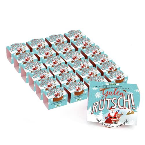Bull & Bear 25er Set Mini Pflanzset 'Guten Rutsch' mit Schneeteppich Samen im Topf 4,5cm, weißes Steinkraut Anzuchtset mit Pflegeanleitung von Bull & Bear