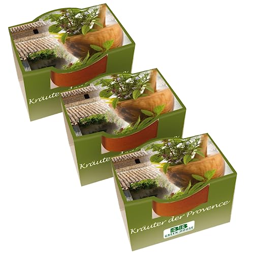Bull & Bear 3er Set Mini Pflanzset Kräuter der Provence im Topf 4,5cm, Provence Kräutersamen als Anzuchtset mit Pflegeanleitung Bull & Bear 3er Set Mini Pflanzset Kräuter der Provence im Topf 4,5cm, Provence Kräutersamen als Anzuchtset mit Pflegeanleitung von Bull & Bear
