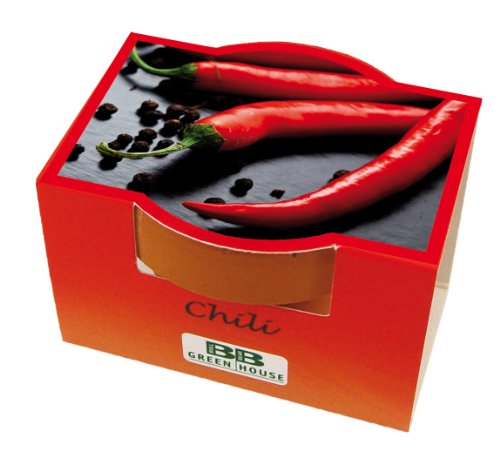 Bull & Bear 5er Set Mini Pflanzset Chili, Chilisamen im Topf 4,5cm, Chili Anzuchtset mit Pflegeanleitung von Bull & Bear