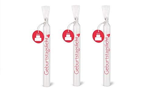 Wünschelicht Kerze GEBURTSTAGSLICHT Kerzenset 3er Set Bulla Design von Bulla Design Wortlicht
