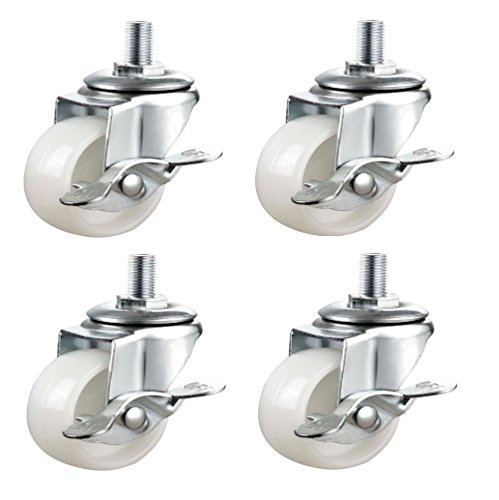 - 4 x 40 mm-Nylon-Lenkrollen mit Bremsen für Möbel, Haushaltsgeräte und anderes Equipment, kleine Räder von Bulldog Castors, max. 100 kg pro Set von Bulldog Castors