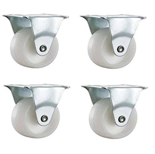 Bulldog Castors, Nylon-Bockrollen, 4 x 40 mm, für Möbel und Geräte, kleine Rollen, maximal 100 kg pro Set von Bulldog Castors