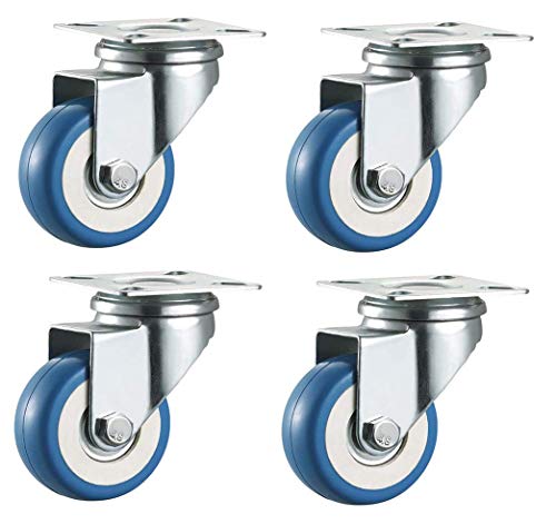 Bulldog Castors Lenkrollen aus Polyurethan, 50 mm, mit Radlagern, robust, für Möbel, Geräte und Ausrüstung, max. 200 kg pro Set von Bulldog Castors