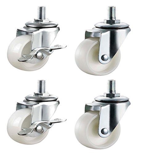 Menge. 4 x 50 mm Nylon Lenkrollen mit Bremsen ? Möbel, Appliance & Anlagen kleinen Rädern von Bulldog Rollen ? Max 110 kg pro Set von Bulldog Castors
