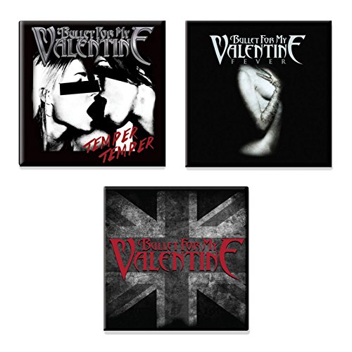 Bullet For My Valentine 3 x Kühlschrankmagnet band logo Nue offiziell Gift set One Size von Bullet For My Valentine