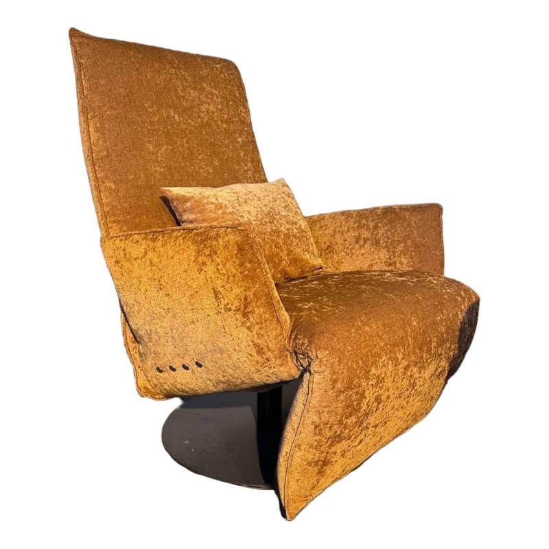 Sessel Baboo Stoff Shabby Chic Cognac 799 24 Gelb Gestell Metall Matt Schwarz El... von Bullfrog
