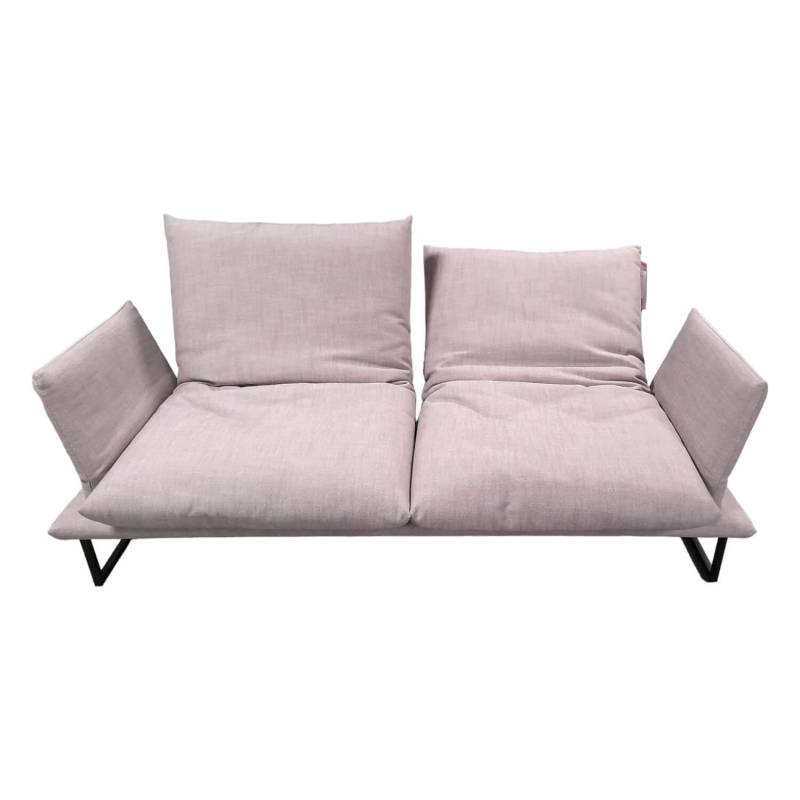 Sofa 18007 Stoff Platin Grau 1110/60 Fuß Kufe Schwarz mit Drehfunktion von Bullfrog