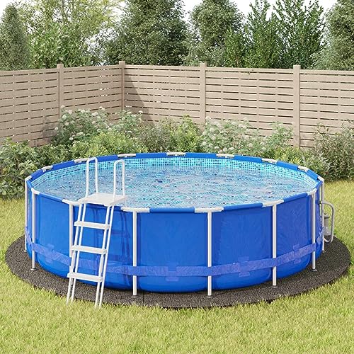 Bulliing Pool-Bodentuch Hellgrau Bodenschutzmatte Pool Pool Bodenplane Ø550 cm Polyester Geotextil von Bulliing